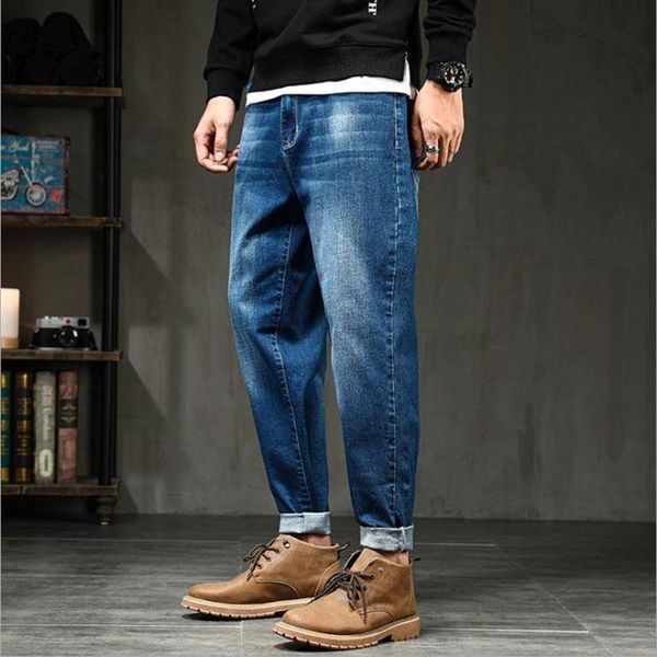 men's jeans 2021 plus size harem pants spring autumn elastic stretch loose denim hombre harajuku baggy men oversize 44 48, Blue
men's jeans 2021 plus size harem pants spring autumn elastic stretch loose denim hombre harajuku baggy men oversize 44 48, Blue