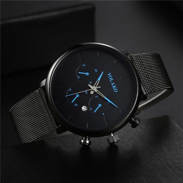 wristwatches men's watch simple mesh belt men fashion black ultrathin quartz three-eyed calendar business reloj hombre, Slivery;brown
wristwatches men's watch simple mesh belt men fashion black ultrathin quartz three-eyed calendar business reloj hombre, Slivery;brown