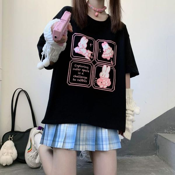women's t-shirt aesthetic harajuku kawaii cute print summer korean streetwear women chic casual tees clothing graphic tee, White
women's t-shirt aesthetic harajuku kawaii cute print summer korean streetwear women chic casual tees clothing graphic tee, White