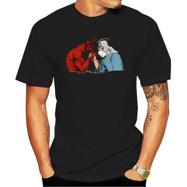men's t-shirts 2021 fashion casual 100% cotton t-shirt satan vs god war and armwrestling graphic retro, White;black
men's t-shirts 2021 fashion casual 100% cotton t-shirt satan vs god war and armwrestling graphic retro, White;black