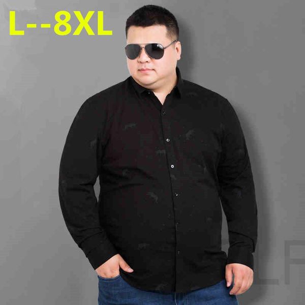 spring plus 8xl 6xl casual shirts long sleeve brand printed button-up formal business polka dot floral men dress shirt men's, White;black
spring plus 8xl 6xl casual shirts long sleeve brand printed button-up formal business polka dot floral men dress shirt men's, White;black