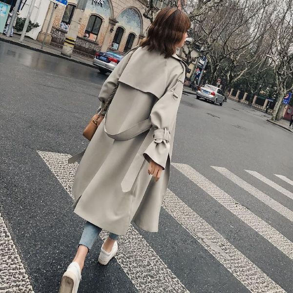 women's trench coats korean style loose oversized x-long coat double-breasted belted lady cloak windbreaker spring fall outerwear grey, Tan;black
women's trench coats korean style loose oversized x-long coat double-breasted belted lady cloak windbreaker spring fall outerwear grey, Tan;black