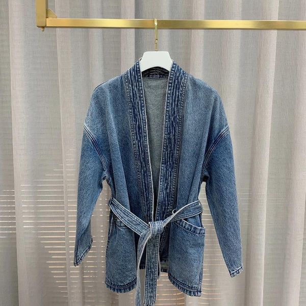 women's jackets 111903 spring summer belt design fashion classic embroidery casual versatile slim waist denim coat women d1, Black;brown
women's jackets 111903 spring summer belt design fashion classic embroidery casual versatile slim waist denim coat women d1, Black;brown