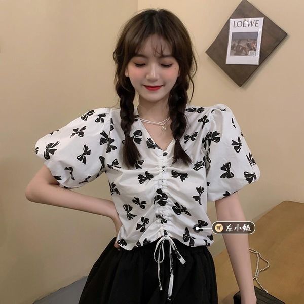 women's blouses & shirts summer 2021 thin design small bow bubble sleeve short shirt white blouse
women's blouses & shirts summer 2021 thin design small bow bubble sleeve short shirt white blouse