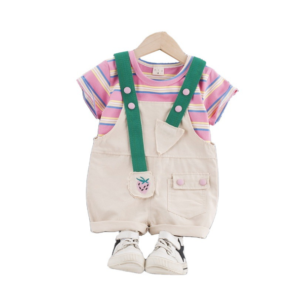 clothing sets baby summer cartoon children boys girls striped t shirt bib shorts 2pcs/sets kids infant clothes toddler tracksuit, White
clothing sets baby summer cartoon children boys girls striped t shirt bib shorts 2pcs/sets kids infant clothes toddler tracksuit, White