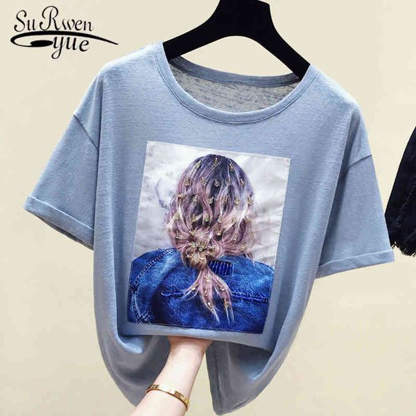 fashion ladies clothes women printed shirt summer korean blue t white short sleeve shirt women 4752 50 210521
fashion ladies clothes women printed shirt summer korean blue t white short sleeve shirt women 4752 50 210521