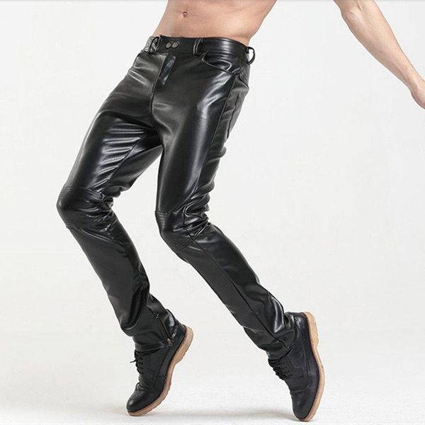 men's pants mens fleece motorcycle faux leather for winter men slim pu sweatpants hip hop streetwear trousers pantalon homme, Black
men's pants mens fleece motorcycle faux leather for winter men slim pu sweatpants hip hop streetwear trousers pantalon homme, Black