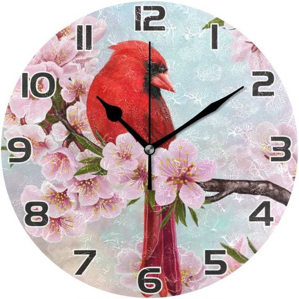 wall clocks cardinals and flowers - silent clock - 9.8" decorative frameless clock battery operated - contemporary creative clockÂ
wall clocks cardinals and flowers - silent clock - 9.8" decorative frameless clock battery operated - contemporary creative clockÂ