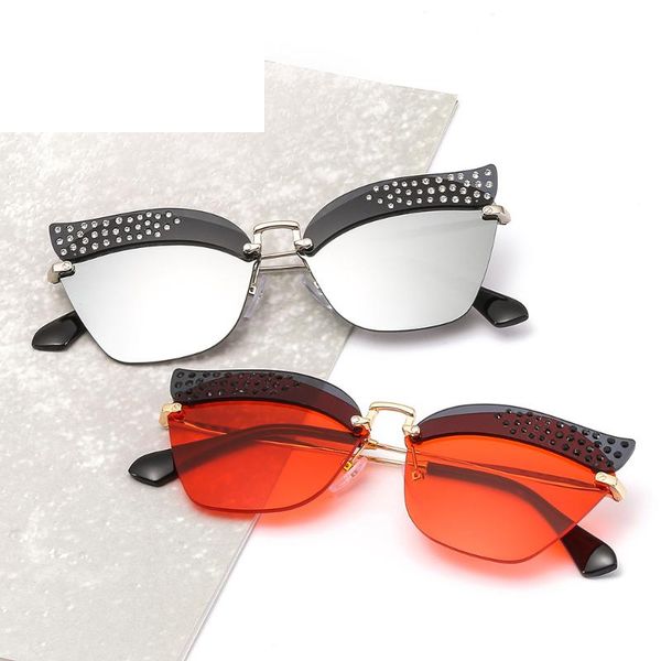 fashion sunglasses frames style rimless diamond trimming trend cat's eye women's, Black
fashion sunglasses frames style rimless diamond trimming trend cat's eye women's, Black