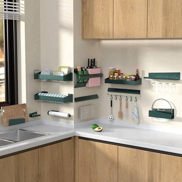 stainless steel wall-mounted kitchen storage rack dish drying drainer knife holder cutlery spice organizer hooks & organization
stainless steel wall-mounted kitchen storage rack dish drying drainer knife holder cutlery spice organizer hooks & organization
