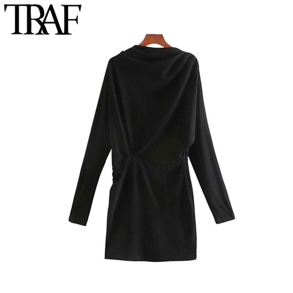 women vintage stylish basic pleated sheath mini dress fashion o neck long sleeve back zipper female dresses vestidos mujer 210507, Black;gray
women vintage stylish basic pleated sheath mini dress fashion o neck long sleeve back zipper female dresses vestidos mujer 210507, Black;gray