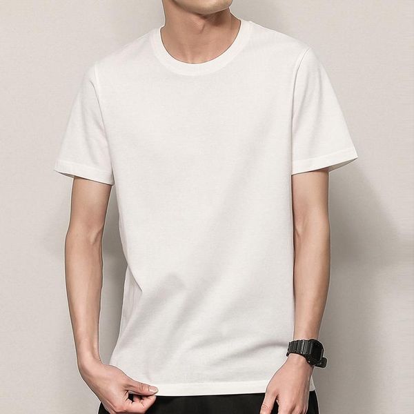 cotton men's short sleeve t-shirt with loose clothes summer trend solid color candy half t shirt t-shirts, White;black
cotton men's short sleeve t-shirt with loose clothes summer trend solid color candy half t shirt t-shirts, White;black