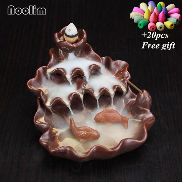 fragrance lamps lotus pond with fish backflow incense burner ceramic zen buddha stick holder censer + 20pcs cones
fragrance lamps lotus pond with fish backflow incense burner ceramic zen buddha stick holder censer + 20pcs cones
