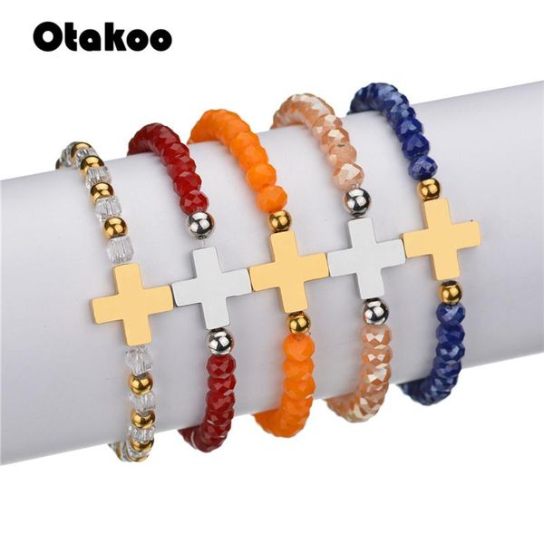 charm bracelets otakoo red blue orange champagne beaded bracelet for woman cross gold silver color stainless steel women jewelry, Golden;silver
charm bracelets otakoo red blue orange champagne beaded bracelet for woman cross gold silver color stainless steel women jewelry, Golden;silver