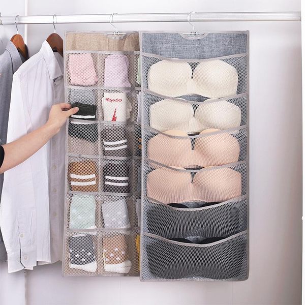 storage drawers double-sided hanging bag folding clothing clear socks bra underwear rack hanger organizer for wardrobe
storage drawers double-sided hanging bag folding clothing clear socks bra underwear rack hanger organizer for wardrobe