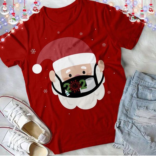 women's t-shirt christmas t shirt 2021 summer women cartoon santa claus print short sleeve ladies funny mulher camisetas, White
women's t-shirt christmas t shirt 2021 summer women cartoon santa claus print short sleeve ladies funny mulher camisetas, White