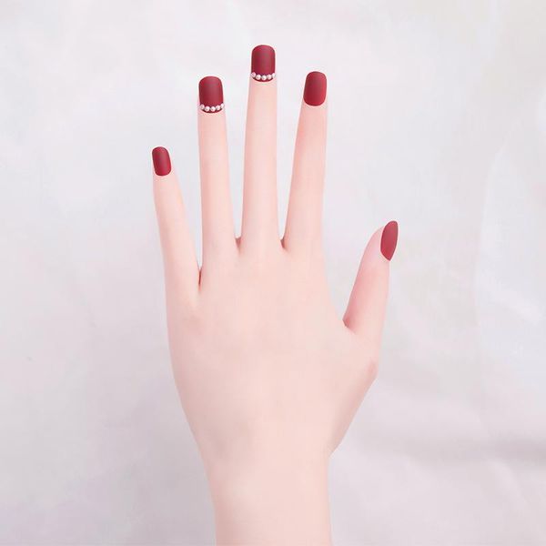 false nails fake burgundy frosted pearls short wear nail stickers finished 24pcs with glue dl, Red;gold
false nails fake burgundy frosted pearls short wear nail stickers finished 24pcs with glue dl, Red;gold