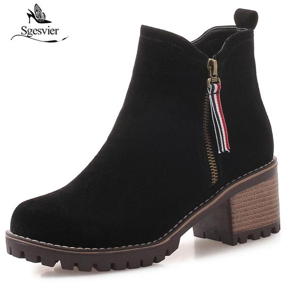 boots sgesvier 2021 fashion autumn winter women round toe zip ankle square high heels ladies shoes size 33-43 ox570, Black
boots sgesvier 2021 fashion autumn winter women round toe zip ankle square high heels ladies shoes size 33-43 ox570, Black