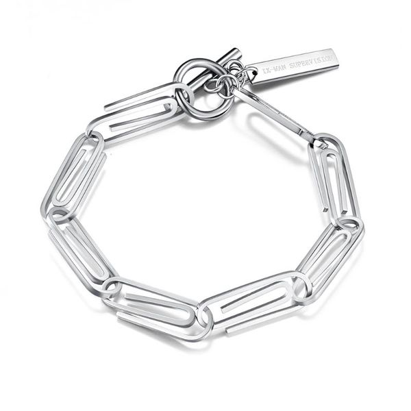 link, chain fashion bracelets for women link stainless steel men bangle paperclip birthday gift fine jewelry drop, Black
link, chain fashion bracelets for women link stainless steel men bangle paperclip birthday gift fine jewelry drop, Black
