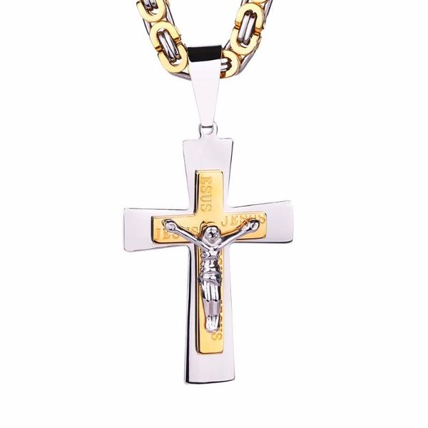pendant necklaces punk men cross christian esus jesus crucifix stainless steel biker chains for women fashion jewelry, Silver
pendant necklaces punk men cross christian esus jesus crucifix stainless steel biker chains for women fashion jewelry, Silver