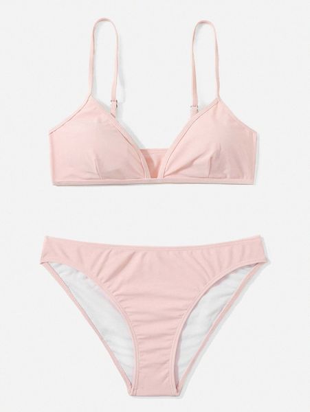 plain bikini swimsuit d9hb#, White;black 
plain bikini swimsuit d9hb#, White;black