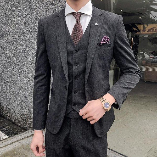 men's suits & blazers spot autumn plaid slim fit suit youth working light business three-piece male wedding, White;black
men's suits & blazers spot autumn plaid slim fit suit youth working light business three-piece male wedding, White;black