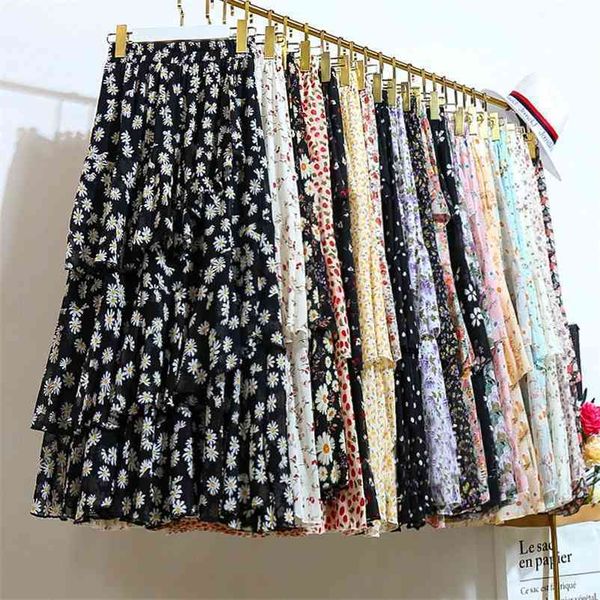 summer sweet floral printed tiered chiffon long skirt cascading ruffled cakee a-line skirts 210621, Black
summer sweet floral printed tiered chiffon long skirt cascading ruffled cakee a-line skirts 210621, Black