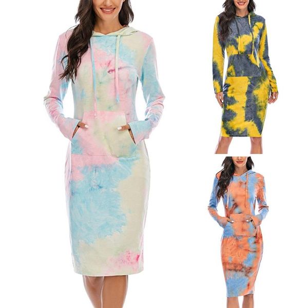 women long sleeve drawstring hoodie dress colorful tie-dye print slim knee length pullover sweatshirt with pocket s-3xl skirts, Black
women long sleeve drawstring hoodie dress colorful tie-dye print slim knee length pullover sweatshirt with pocket s-3xl skirts, Black