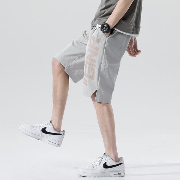 men's shorts summer men loose casual sports pants korean trend wear capris polyester fashion streetwear sweatpants, White;black
men's shorts summer men loose casual sports pants korean trend wear capris polyester fashion streetwear sweatpants, White;black