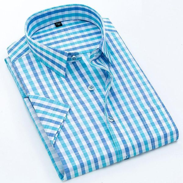 men's casual large size men summer short-sleeved shirts classic plaid brand shirt chest patch pocket single-breasted square collar cami, White;black
men's casual large size men summer short-sleeved shirts classic plaid brand shirt chest patch pocket single-breasted square collar cami, White;black