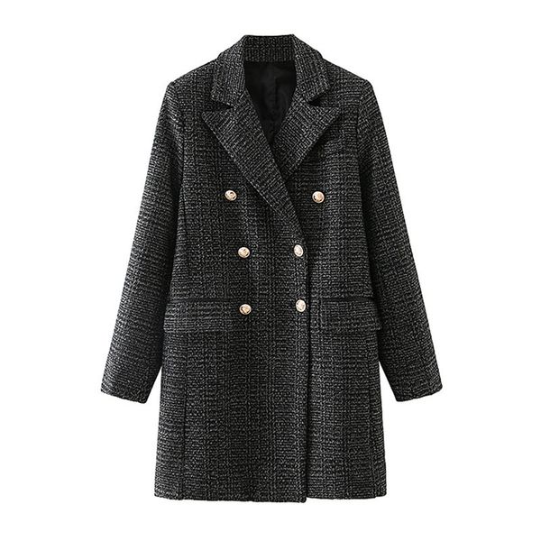 blsqr vintage casual plaid blazer women fashion double breasted office ladies jacket pocket design long sleeve suits coat 210430, White;black
blsqr vintage casual plaid blazer women fashion double breasted office ladies jacket pocket design long sleeve suits coat 210430, White;black