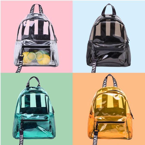 women girls transparent pvc backpack fashion travel daypack college school rucksack style
women girls transparent pvc backpack fashion travel daypack college school rucksack style