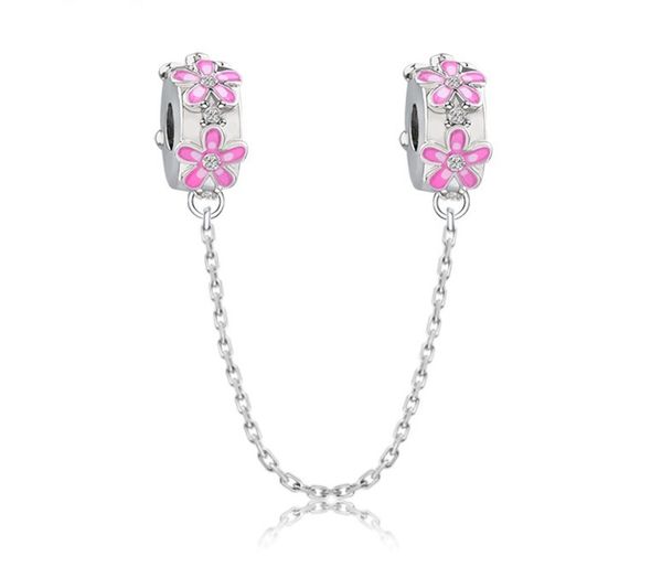 fit sterling silver bracelet silver pink daisy flower enamel crystal beads safety chain fit original charms pandora bracelet bead diy jewelr, Black
fit sterling silver bracelet silver pink daisy flower enamel crystal beads safety chain fit original charms pandora bracelet bead diy jewelr, Black