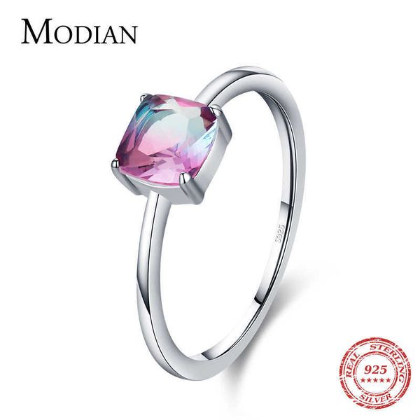 rainbow color tourmaline ring real 925 sterling silver square elegant simple classic finger rings for women party jewelry 210707
rainbow color tourmaline ring real 925 sterling silver square elegant simple classic finger rings for women party jewelry 210707