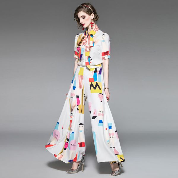 pants xf joint woman handkerchief animated designs short sleeve wide leg order spring and autumn, White
pants xf joint woman handkerchief animated designs short sleeve wide leg order spring and autumn, White