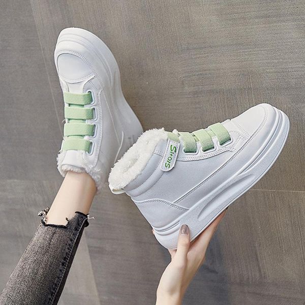 women shoes fashion pu leather casual for winter sneakers flats platform high warm plush boots, Black
women shoes fashion pu leather casual for winter sneakers flats platform high warm plush boots, Black