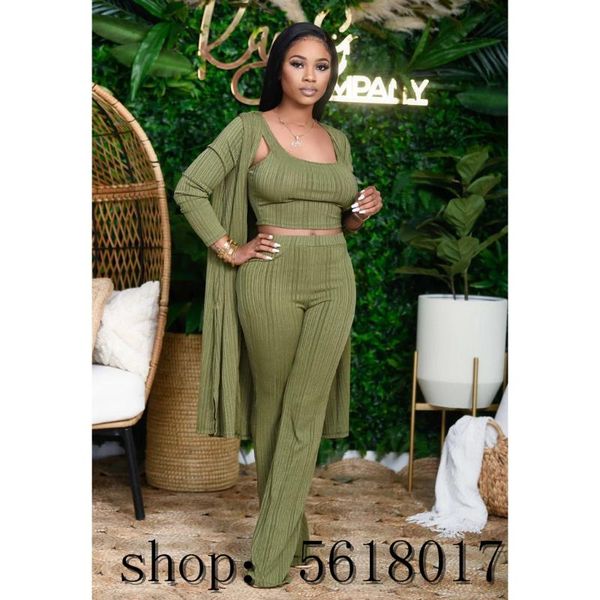women's tracksuits ribbed 3 piece set women outfits crop woman pants long cardigan fall 2021 clothing matching sets for, Gray
women's tracksuits ribbed 3 piece set women outfits crop woman pants long cardigan fall 2021 clothing matching sets for, Gray