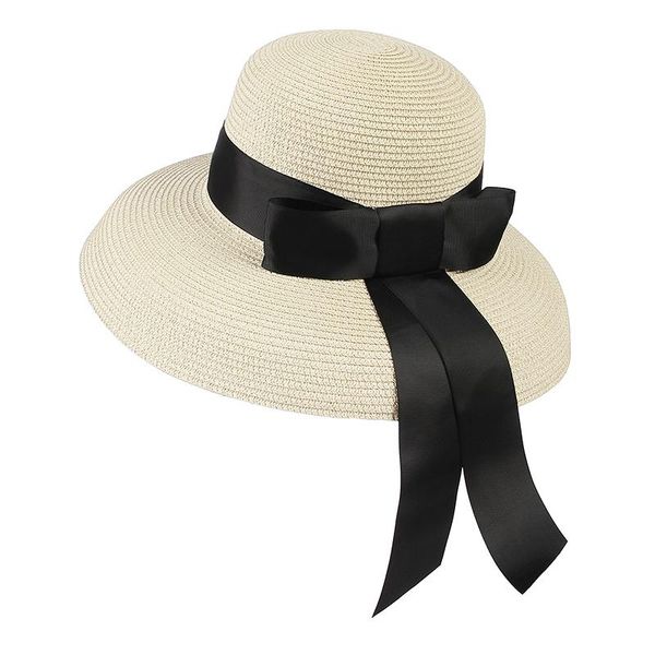 wide brim hats 2021 fashion sun hat women's summer bow straw ribbon beach headwear chapeau femme paper drop, Blue;gray
wide brim hats 2021 fashion sun hat women's summer bow straw ribbon beach headwear chapeau femme paper drop, Blue;gray