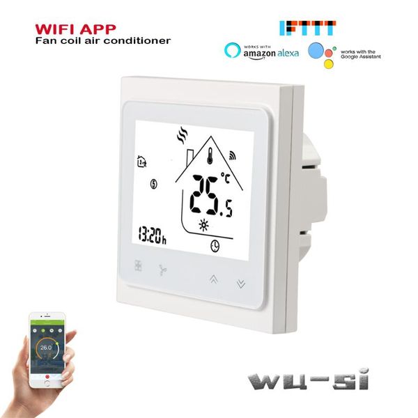 smart home control tuya wifi thermostat 4p/2p heat cool temp thermostat,works with alexa google home,24vac 95-240vac
smart home control tuya wifi thermostat 4p/2p heat cool temp thermostat,works with alexa google home,24vac 95-240vac