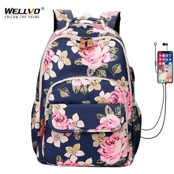 backpack flowers printing lapusb charge rucksack students school bag casual floral waterproof travel backpacks xa111c
backpack flowers printing lapusb charge rucksack students school bag casual floral waterproof travel backpacks xa111c