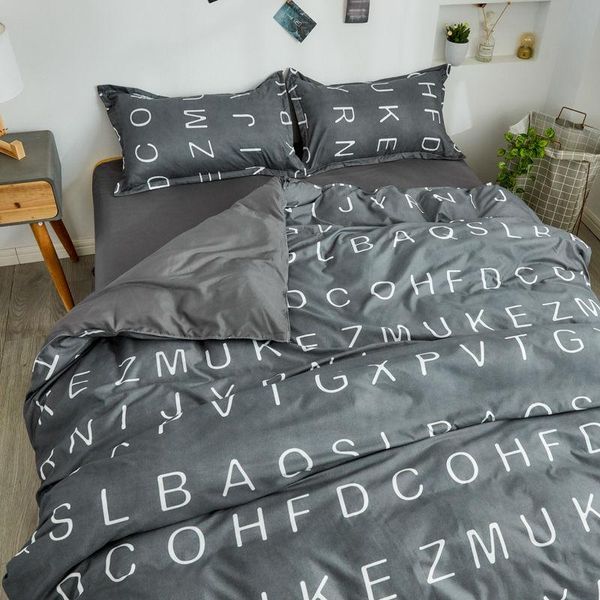 bedding sets grey set flower including flat sheets children bed linen pillowcase duvet quilt cover home textiles