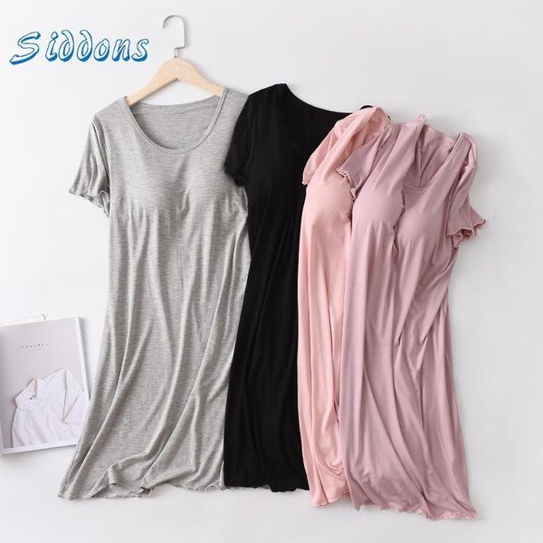 men's sleepwear siddons summer nightgowns cotton o-neck women sleepdress with breast pad nightwear sleep lounge nightdress home dress p, Black;brown
men's sleepwear siddons summer nightgowns cotton o-neck women sleepdress with breast pad nightwear sleep lounge nightdress home dress p, Black;brown
