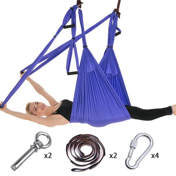 full set 6 handles anti-gravity aerial yoga ceiling hammock flying swing trapeze yoga inversion device home gym hanging belt
full set 6 handles anti-gravity aerial yoga ceiling hammock flying swing trapeze yoga inversion device home gym hanging belt