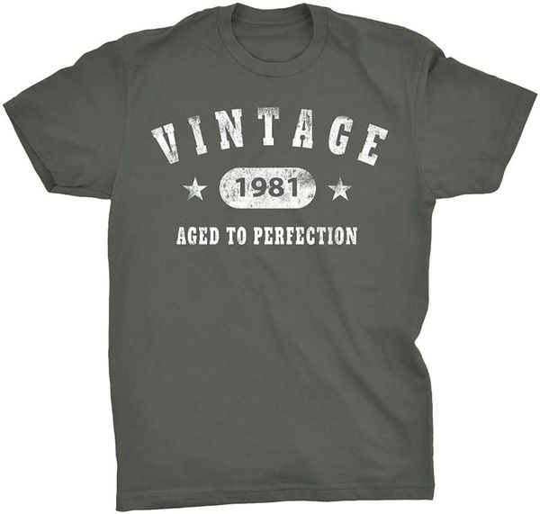 men's t-shirts fashion cool men t shirt 40th birthday gift - vintage 1981 aged to perfection stars women funny print tshirt, White;black
men's t-shirts fashion cool men t shirt 40th birthday gift - vintage 1981 aged to perfection stars women funny print tshirt, White;black