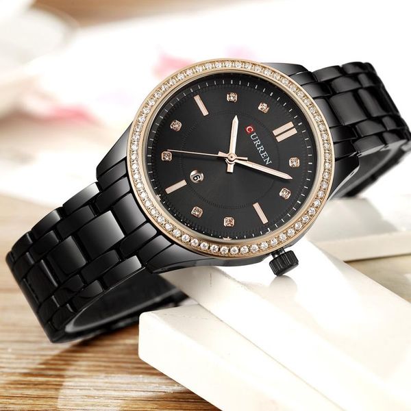 wristwatches women watches gold ladies watch date stainless steel band classic bracelet female clock lover gift curren 9010, Slivery;brown
wristwatches women watches gold ladies watch date stainless steel band classic bracelet female clock lover gift curren 9010, Slivery;brown