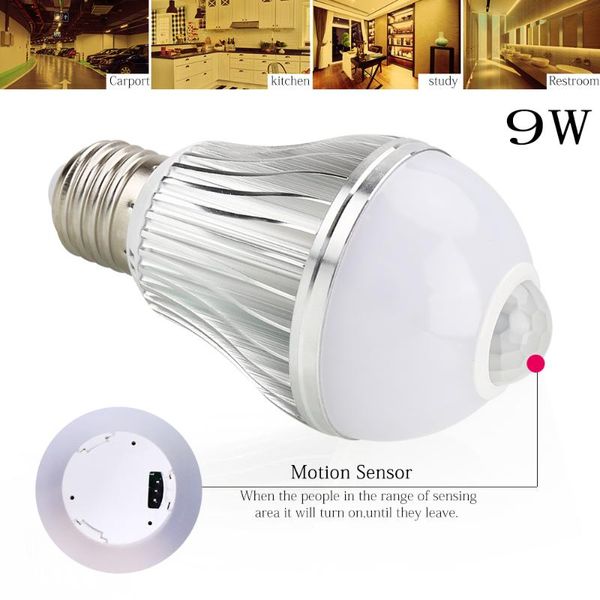 bulbs motion sensor light bulb 9w led lamp infrared induction night lights lampada lamparas bombillas for stair hallway e27
bulbs motion sensor light bulb 9w led lamp infrared induction night lights lampada lamparas bombillas for stair hallway e27