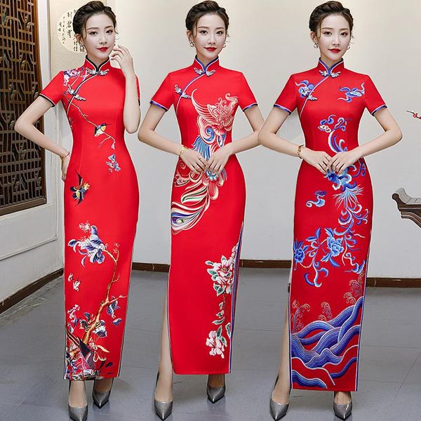 ethnic clothing vintage chinese style red print short sleeve cheongsam vestido women's button high split qipao plus size s-5xl
ethnic clothing vintage chinese style red print short sleeve cheongsam vestido women's button high split qipao plus size s-5xl