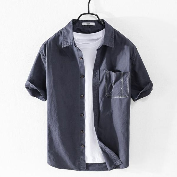 men's casual shirts 100% cotton style short sleeve solid shirt men brand trend comfortable for chemise camisa mens clothes, White;black
men's casual shirts 100% cotton style short sleeve solid shirt men brand trend comfortable for chemise camisa mens clothes, White;black
