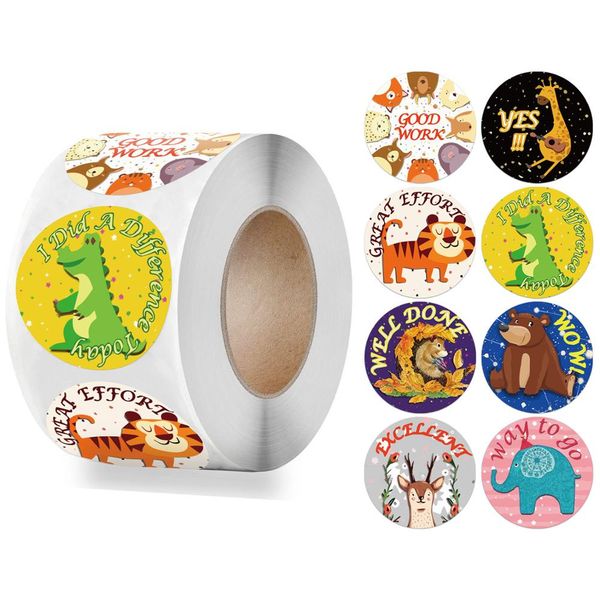 500pcs/roll animals reward stickers cartoon pattern cute words encourage sticker for kids gift student motivational sticker roll
500pcs/roll animals reward stickers cartoon pattern cute words encourage sticker for kids gift student motivational sticker roll