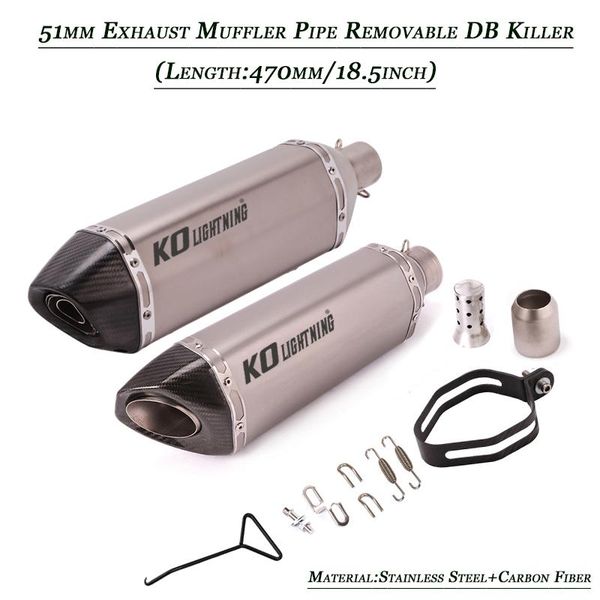 motorcycle exhaust system tail tubes titanium alloy carbon fiber refit muffler pipe removable db killer silp on 38-51mm
motorcycle exhaust system tail tubes titanium alloy carbon fiber refit muffler pipe removable db killer silp on 38-51mm